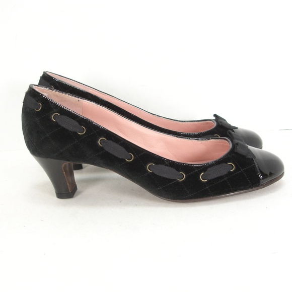 NEW MARC JACOBS QUILTED VELVET CAP TOE PUMPS 37 - Picture 3 of 8